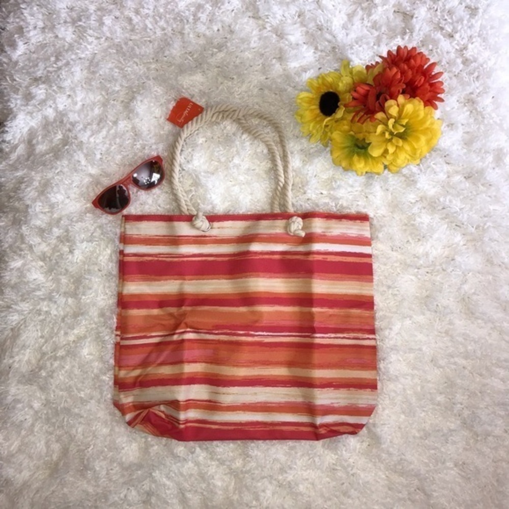 Ulta Gorgeous Orange Multi-Tone Canvass Bag NWT
